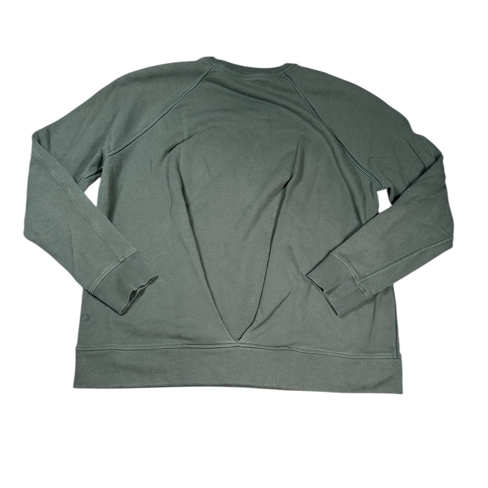 Lululemon Just Pleat It Crewneck Sweatshirt 8 Green Long Sleeve Pullover Casual - Picture 4 of 7